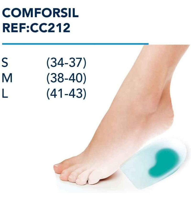 Talonera con Cazoleta para Espolon - Comforsil Silicona (t - Gde 2 U) - Luga Suministros Medicos