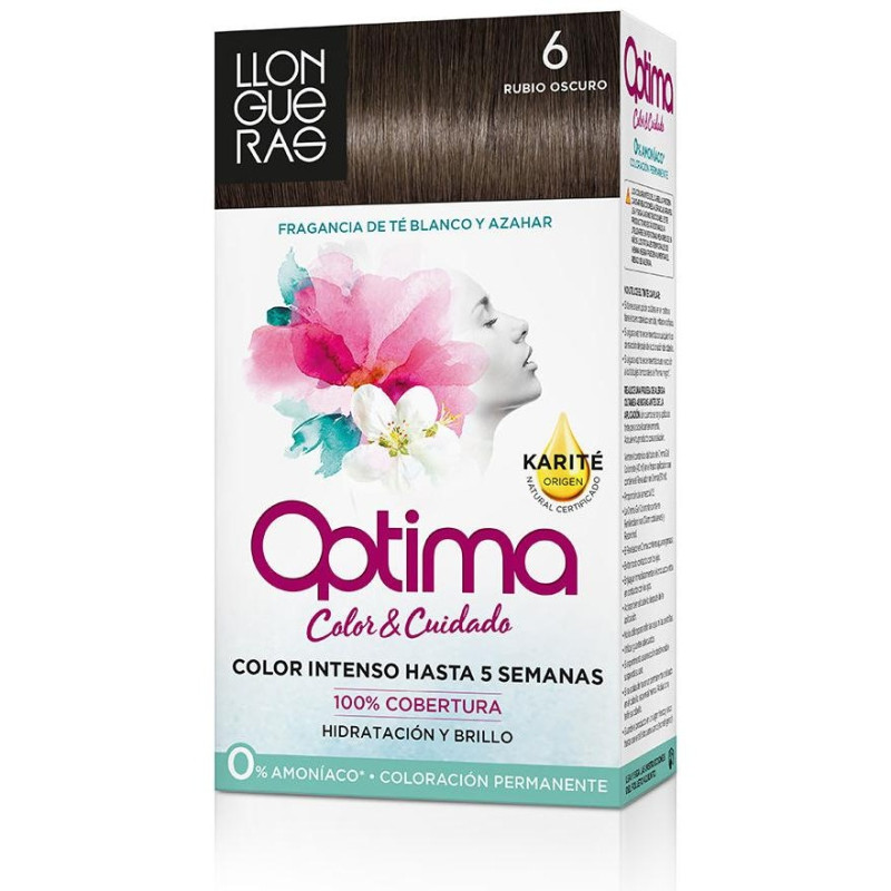 Llongueras Optima Tinte De Cabello N6 Rubio Profundo 1Ud
