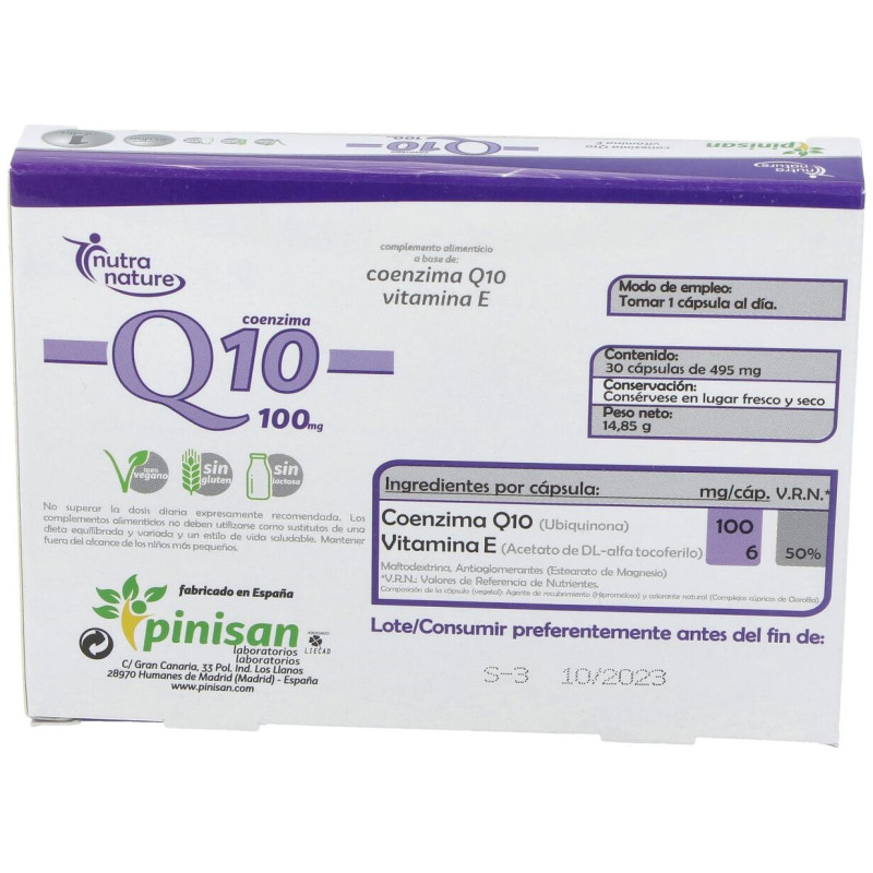 Nutranature Q10 100mg 30caps - Pinisan