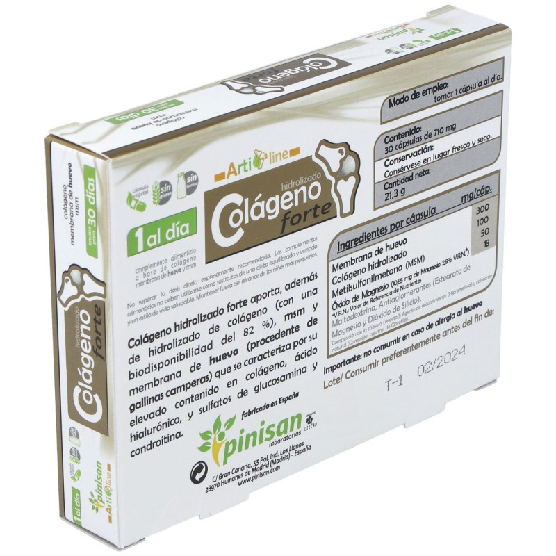 Colágeno Hidrolizado Forte 30cáps - Pinisan