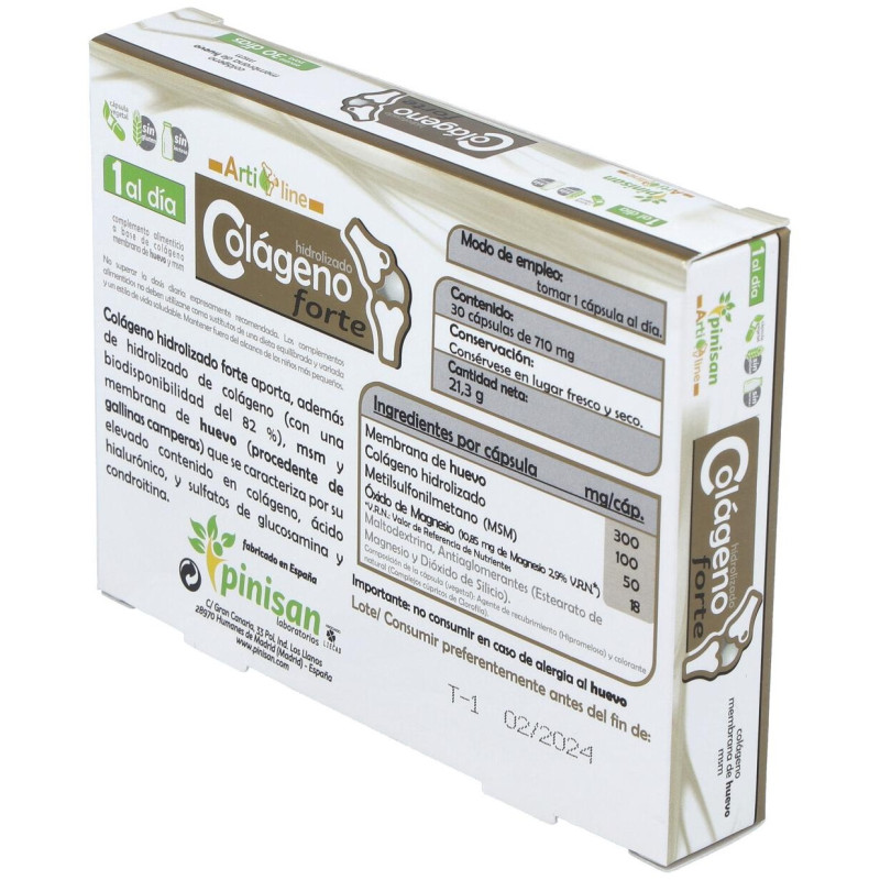 Colágeno Hidrolizado Forte 30cáps - Pinisan