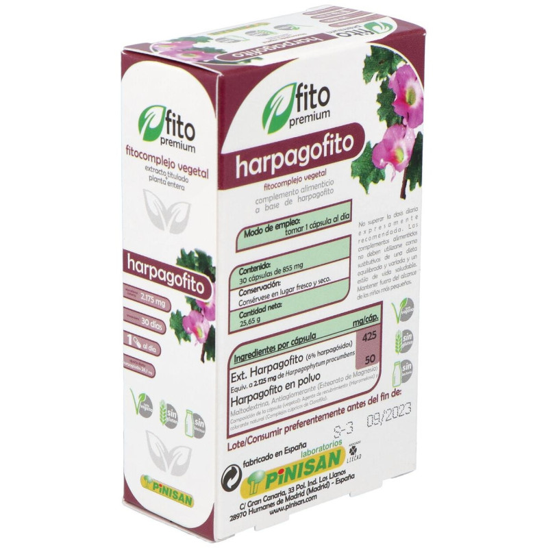 Fito Premium - Harpagofito - 30 Cápsulas - Pinisan