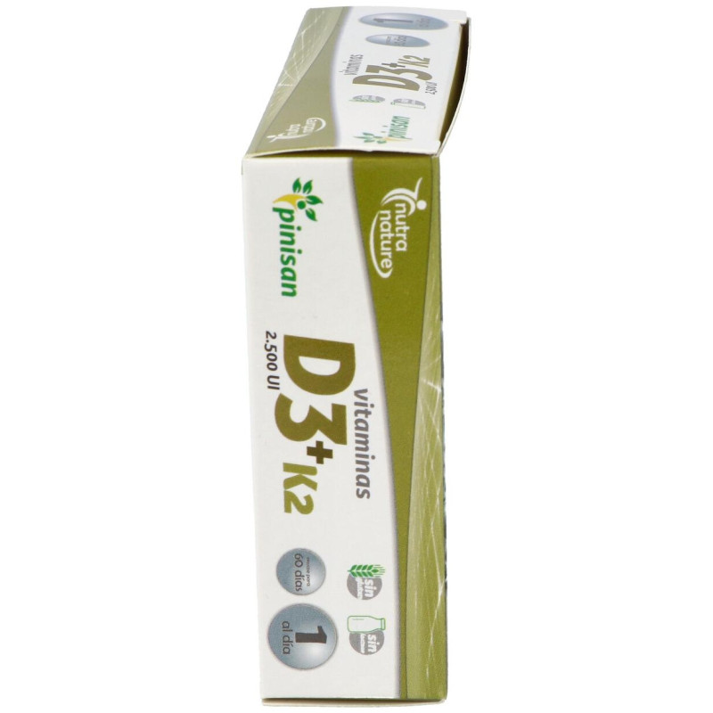 Nutra Nature Vitaminas D3 + K2 60caps - Pinisan
