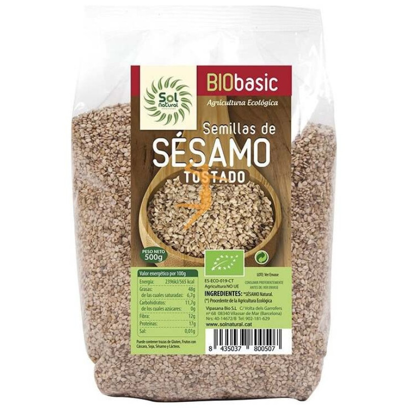Sol Natural Semillas de Sésamo Tostado Bio 500g - Solnatural