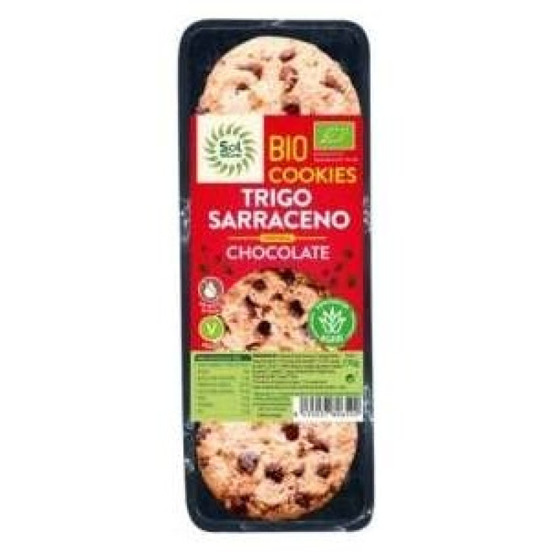 Cookies de Trigo Sarraceno y Chocolate 170gr. Bio - Solnatural
