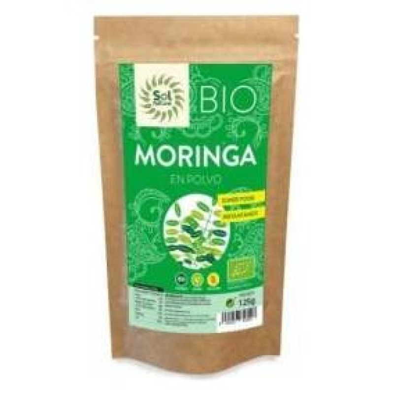 Moringa Polvo Bio S/g Vegano 125g - Solnatural