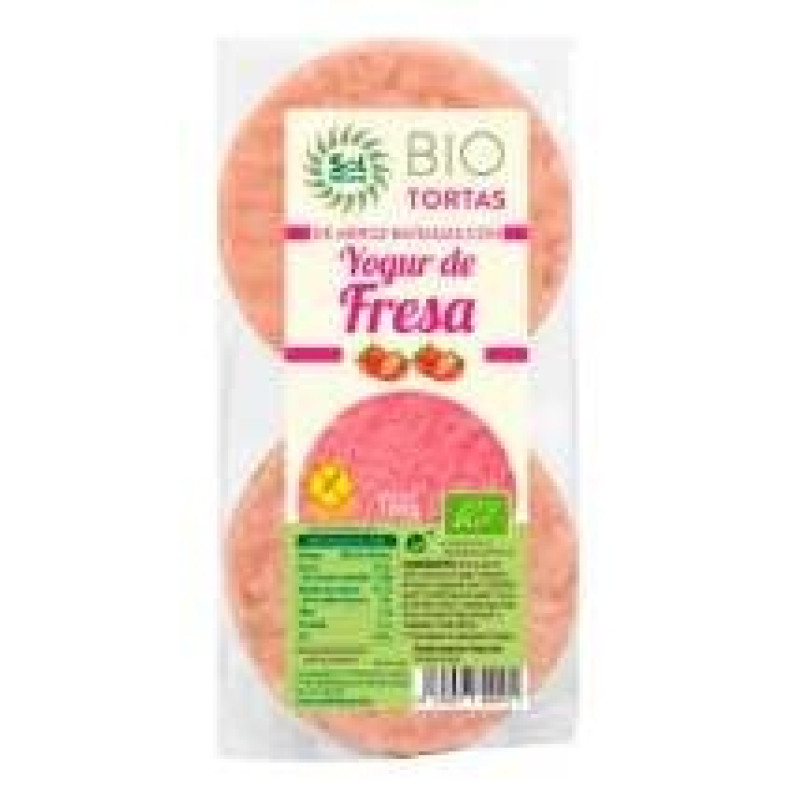 Tortas de Arroz con Yogur de Fresa 100gr. Bio - Solnatural