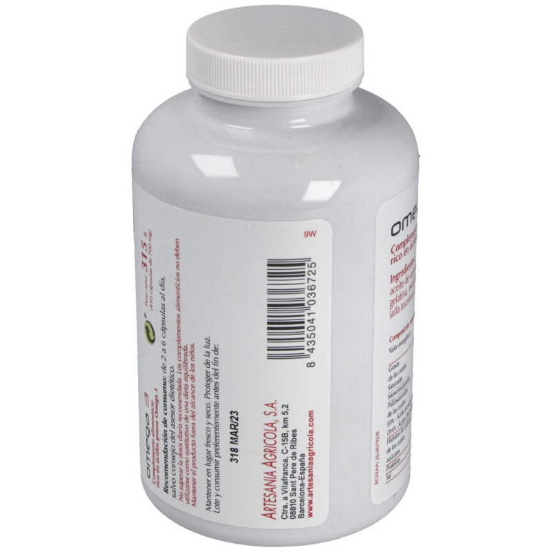 Omega 3 A.salmon 450 Perlas - Artesania Agricola