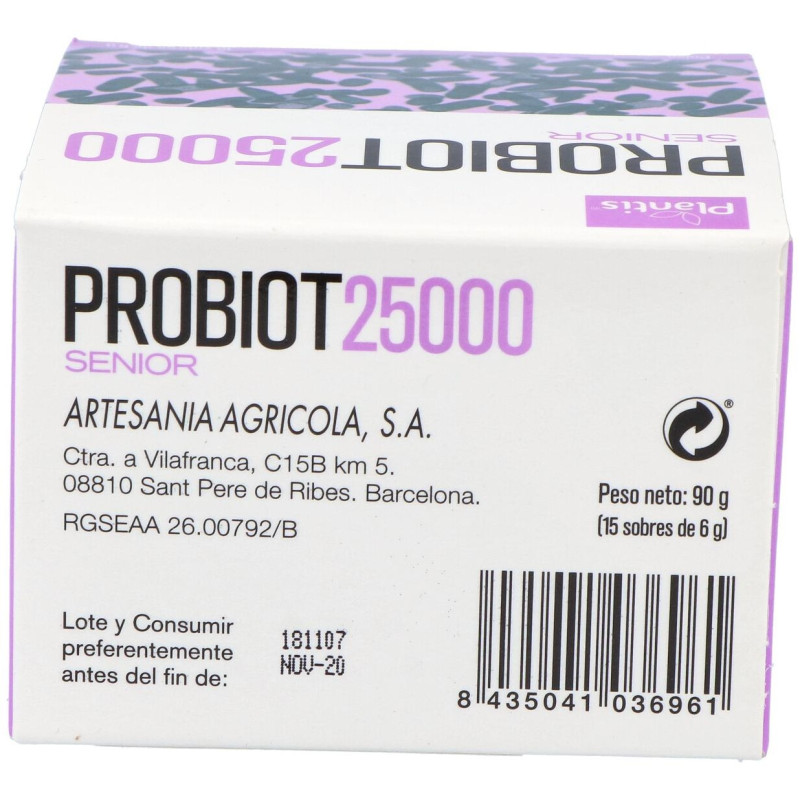 Plantis Probiot 25000 Senior 15x5g - Artesania Agricola