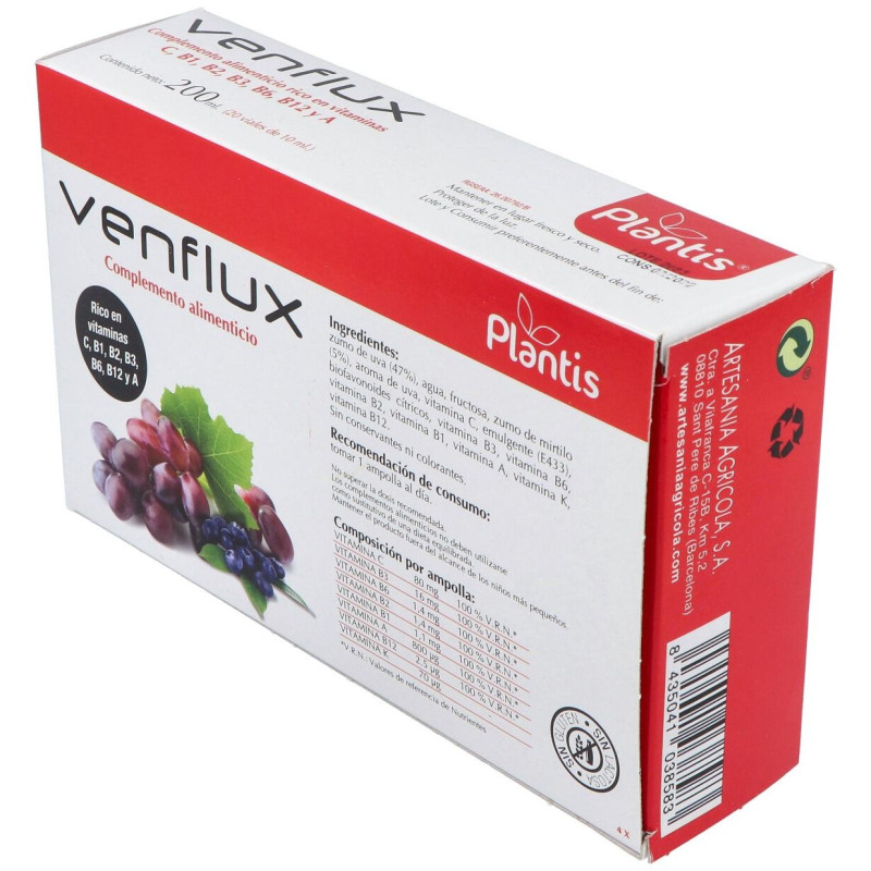 Plantis Venflux 20 Viales - Artesania Agricola
