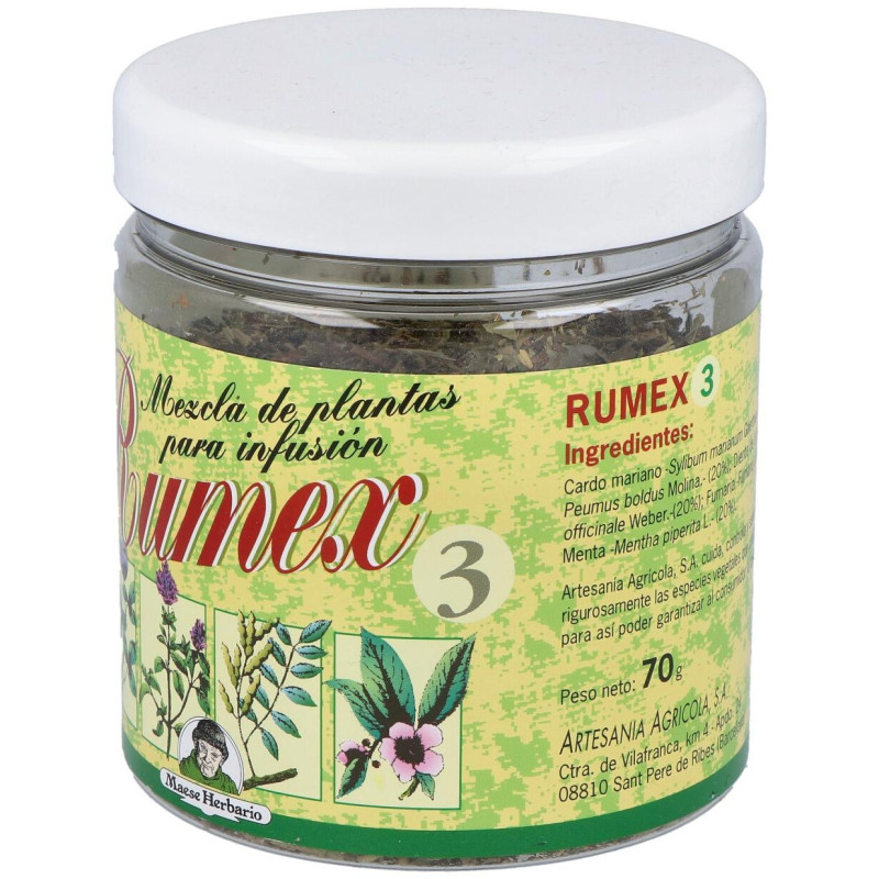 Artesanía Agrícola Rumex 3 Hepático 70g - Artesania Agricola