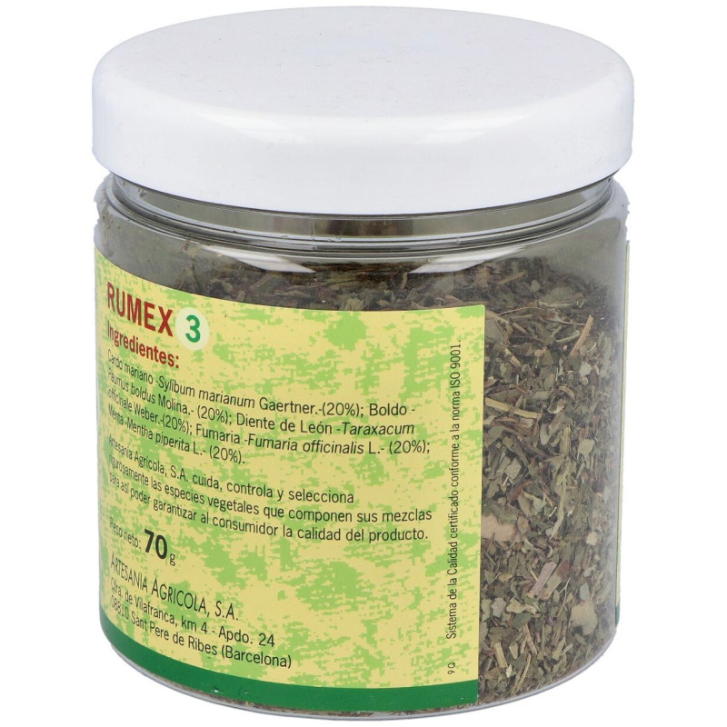 Artesanía Agrícola Rumex 3 Hepático 70g - Artesania Agricola