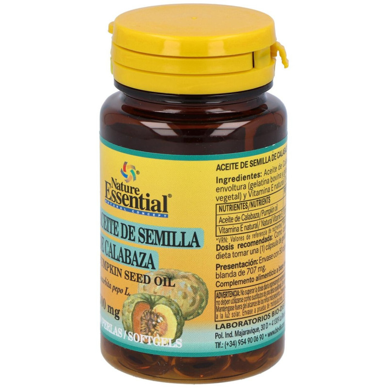Aceite de Semillas de Calabaza 500mg. 50perlas - Nature Essential