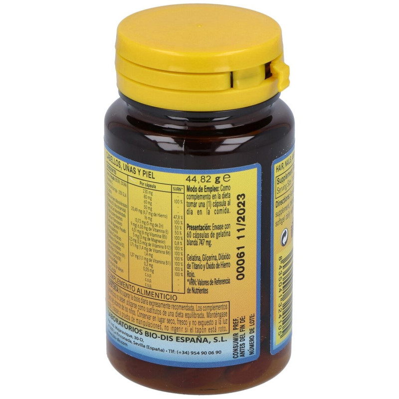 Cabello, Uñas y Piel 540mg. 60perlas - Nature Essential