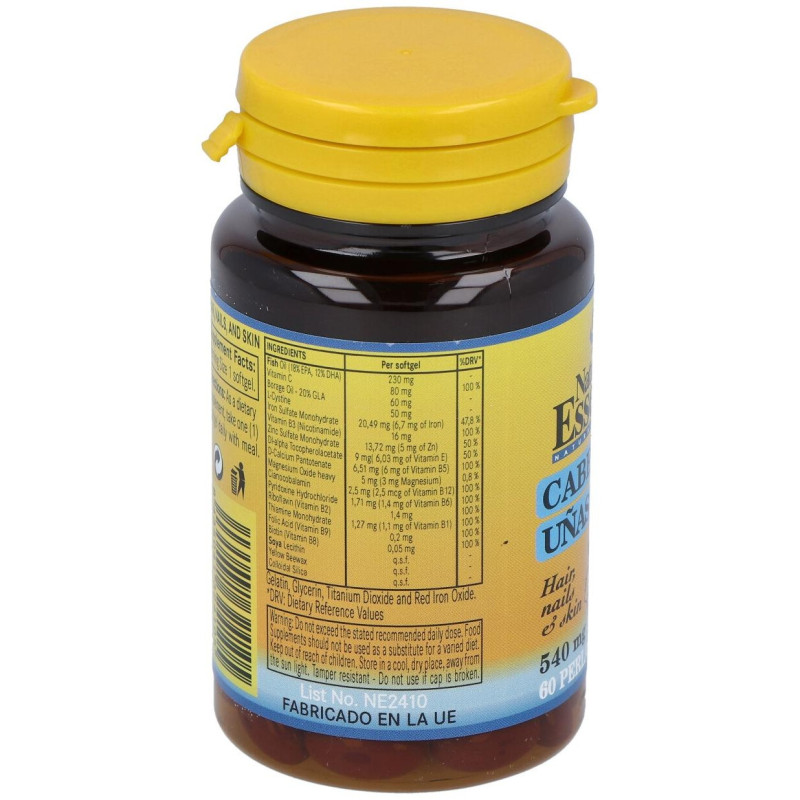 Cabello, Uñas y Piel 540mg. 60perlas - Nature Essential