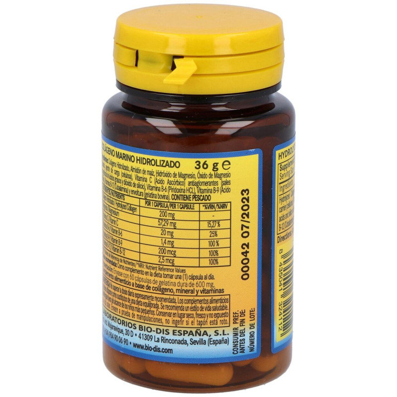 Colageno Marino Hidroliza+Magnesio 600Mg. 60Comp.