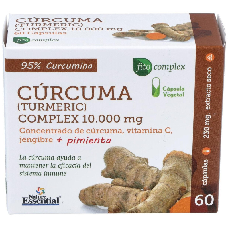 Curcuma 10.000mg. +jengibre+pimienta 60cap - Nature Essential