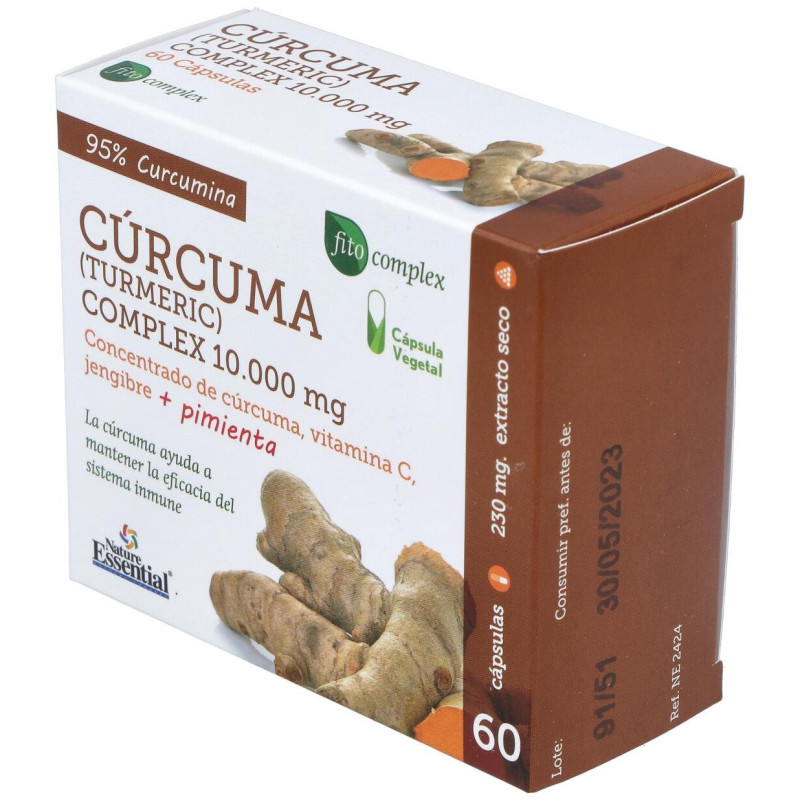 Curcuma 10.000mg. +jengibre+pimienta 60cap - Nature Essential