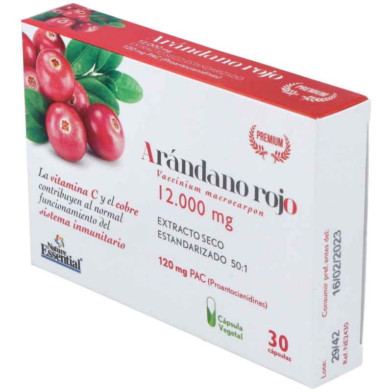 Arandano Rojo (ext Seco 120 Proantocianidas) 30cap - Nature Essential