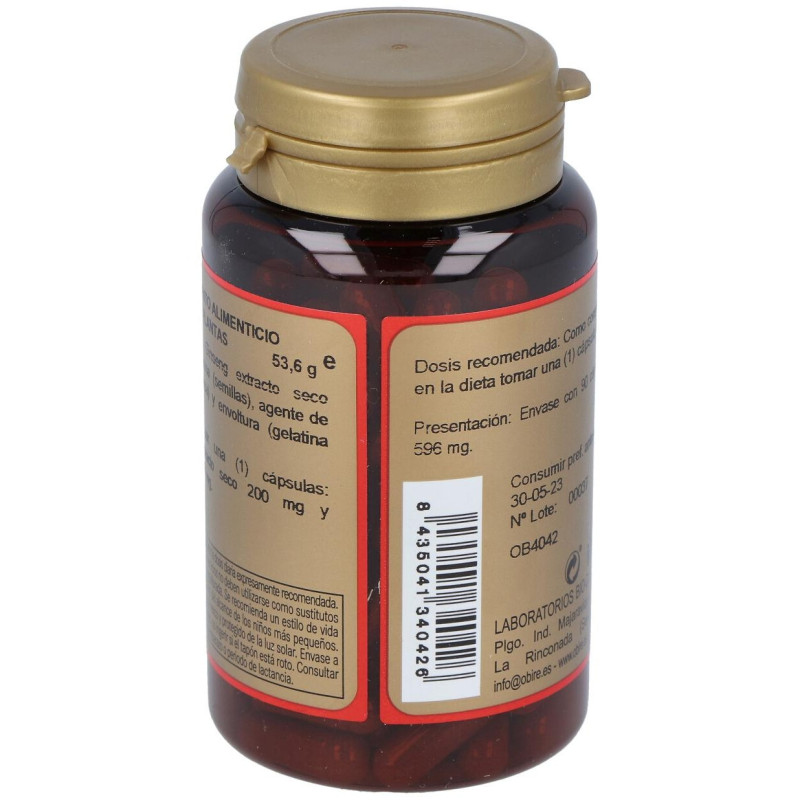 Ginseng y Guaraná 90cáps - Obire