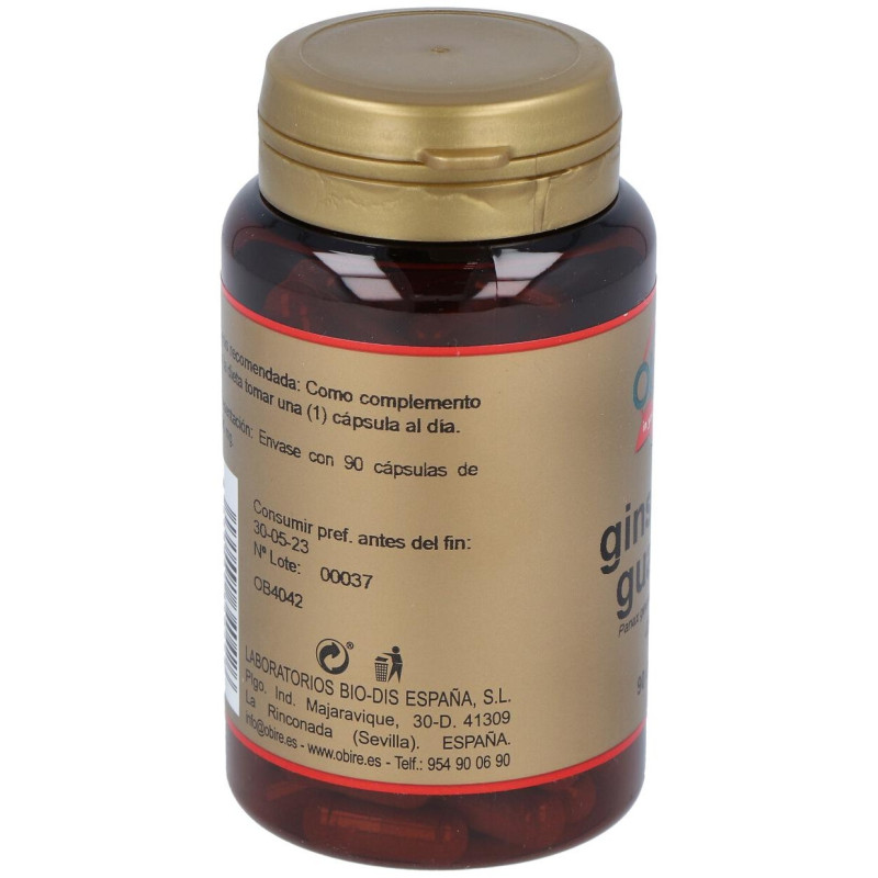 Ginseng y Guaraná 90cáps - Obire