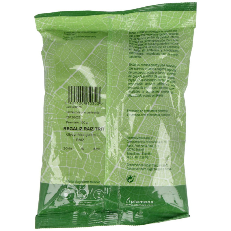 Regaliz Hierba Triturada 100g - Plameca