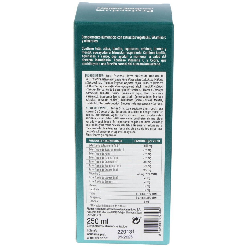 Protectium Pectoral Adultos Jarabe 250ml - Plameca