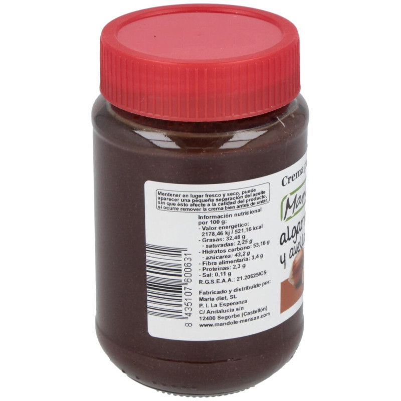 Mandole Crema Algarroba Avellana S/Pal 375G