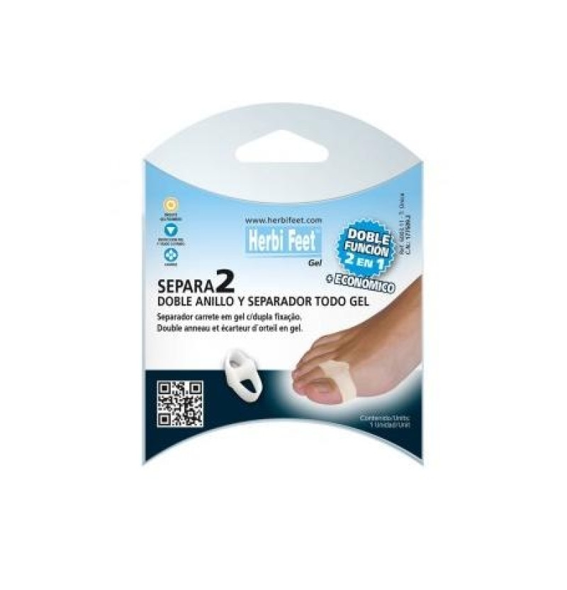 Separa2 Doble Anillo - Herbi Feet Silicona (carrete T - L 1 U) - Herbitas