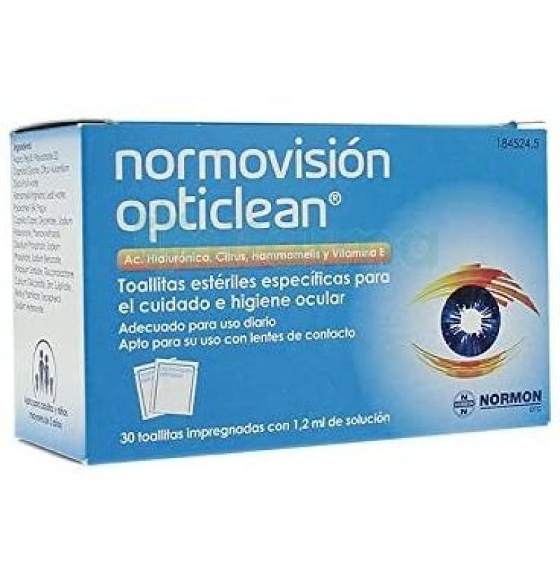 Normovision Opticlean (30 Toallitas)
