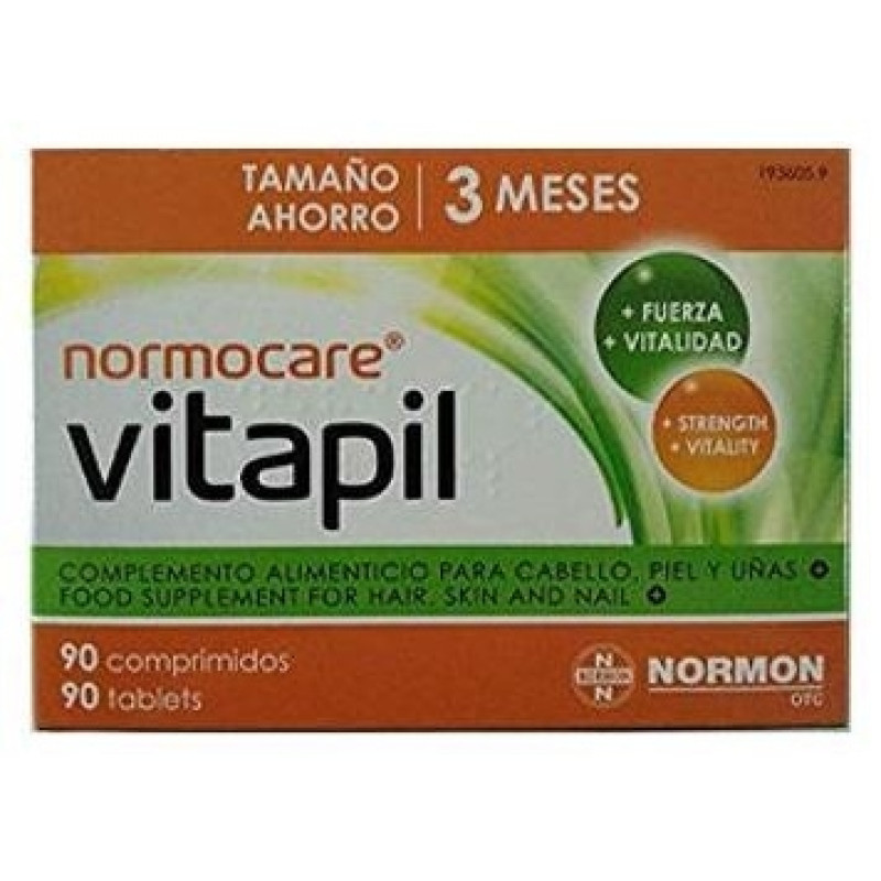 Normon Normocare Vitapil 90 Comprimidos para Uñas, Cabello y Piel - Normocare