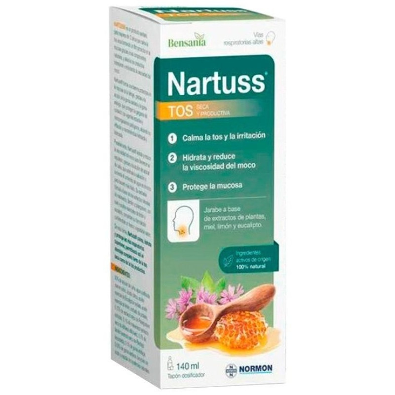 Normon Bensania Nartuss Jarabe para la Tos Seca 140ml - Nartuss