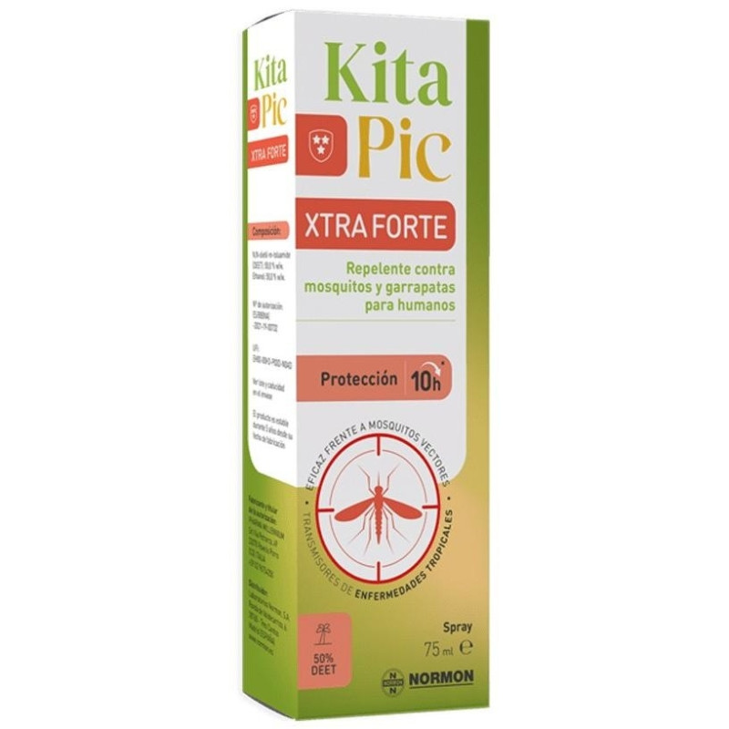 Normon Kitapic Xtraforte Repelente de Insectos en Spray 75ml - Normopic