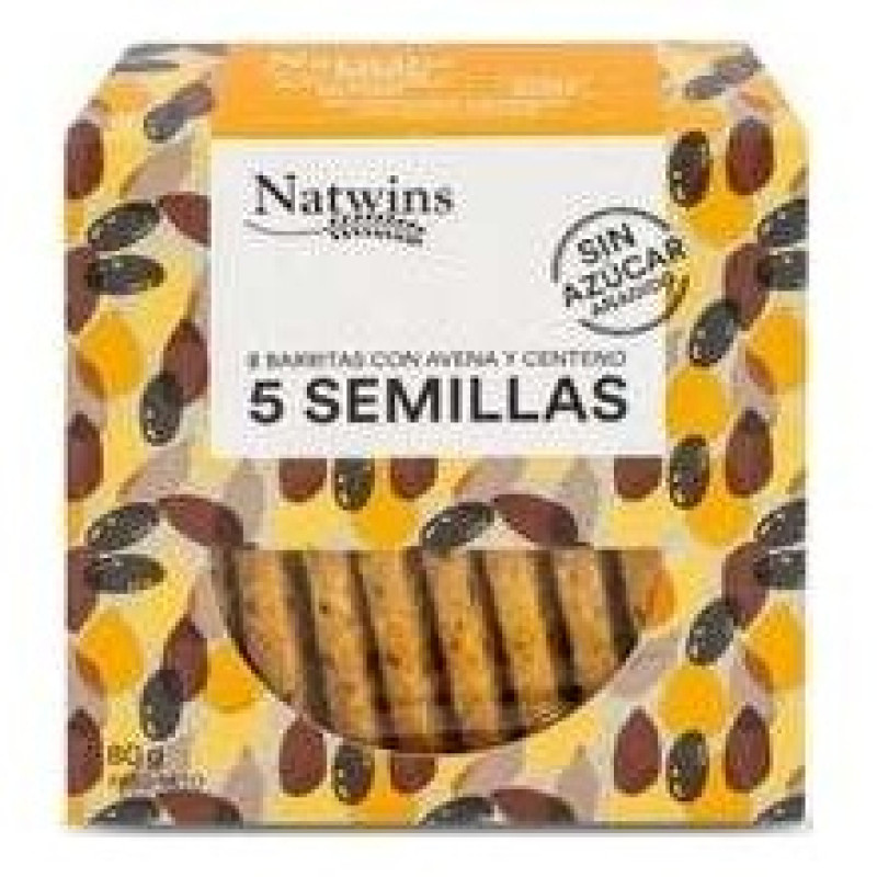 Barritas de 5 Semillas Bio 80g - Natwins