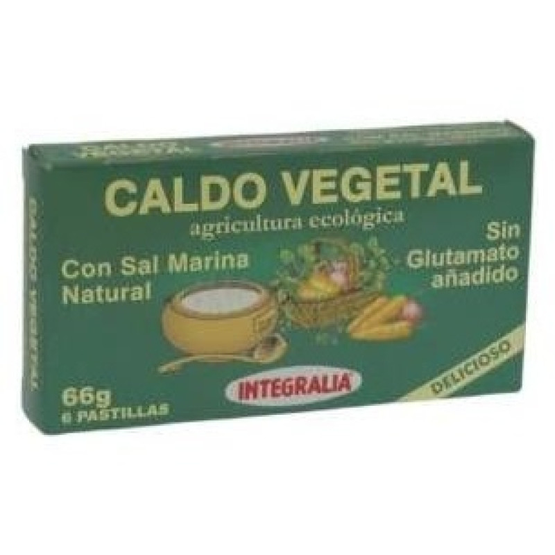 Caldo Vegetal Eco con Sal Marina Natural 6pastilla - Integralia