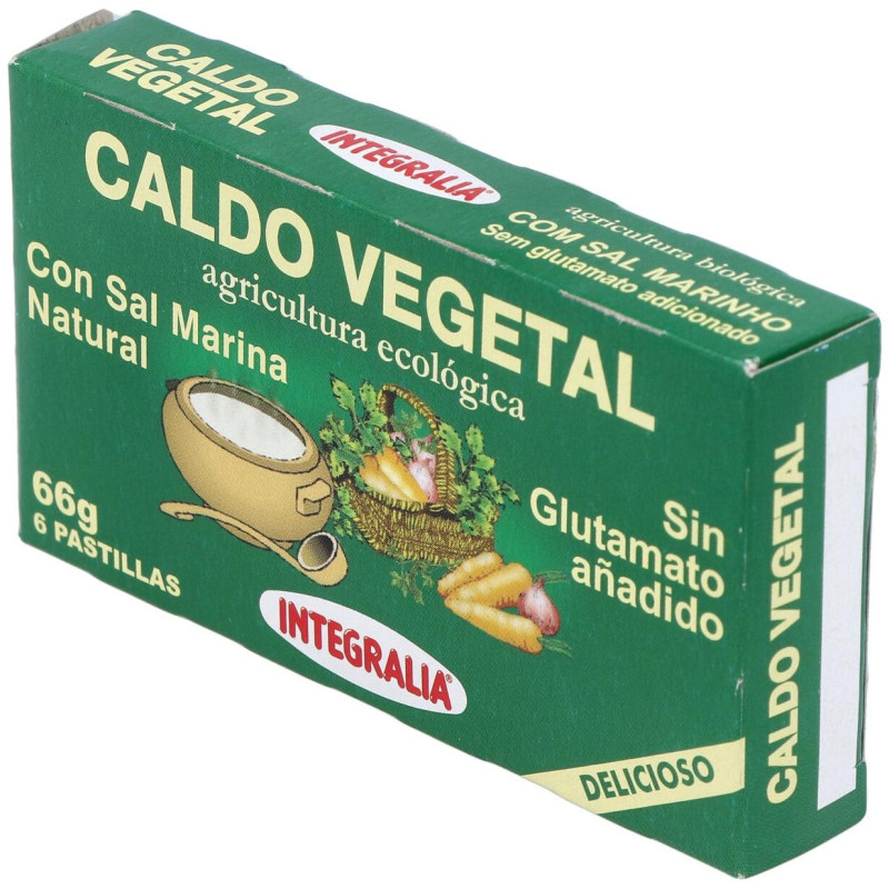 Caldo Vegetal Eco con Sal Marina Natural 6pastilla - Integralia