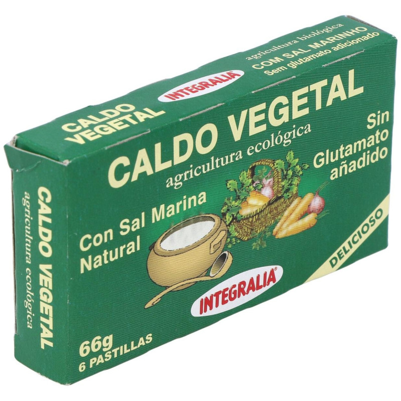 Caldo Vegetal Eco con Sal Marina Natural 6pastilla - Integralia