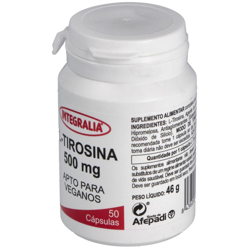 L - Tirosina 500mg 50vcaps - Integralia