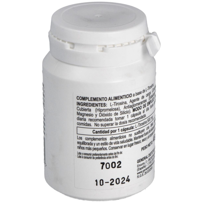 L - Tirosina 500mg 50vcaps - Integralia