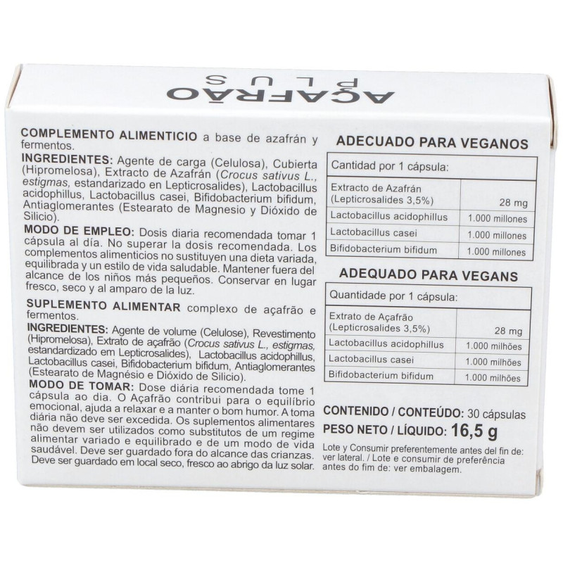 Azafran Plus 30Cap.