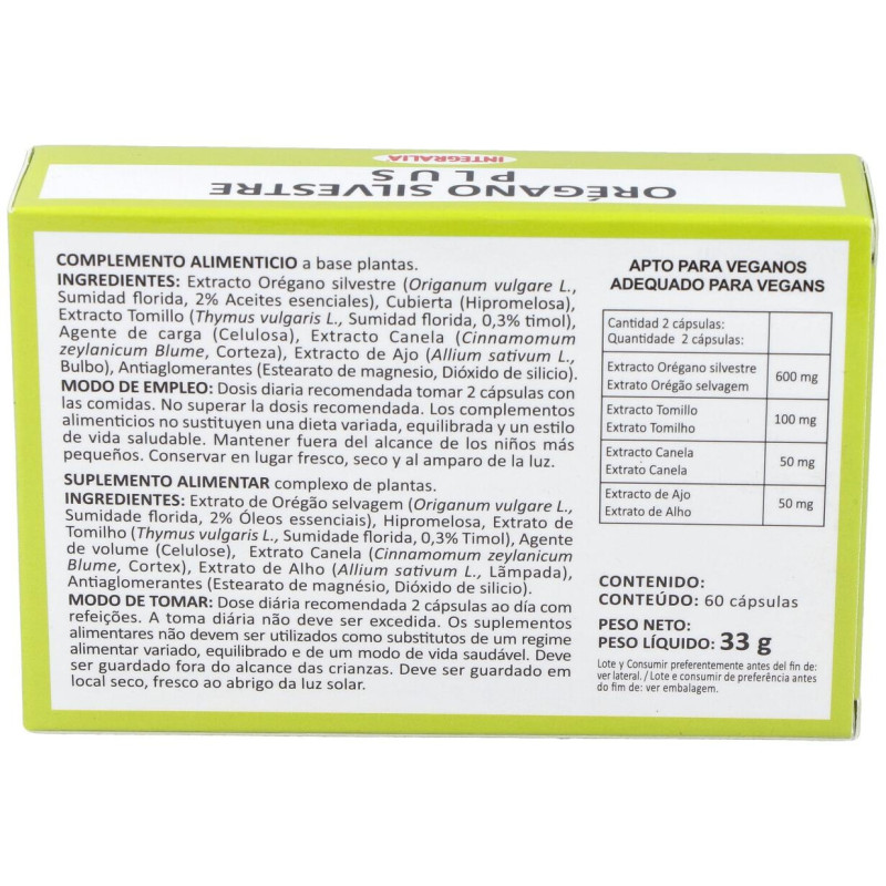 Oregano Silvestre Plus 60caps - Integralia