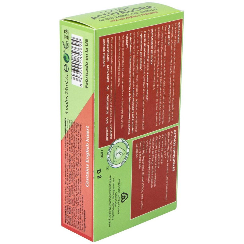 Activador del Crecimiento del Cabello Guarana 4ud - Rhatma