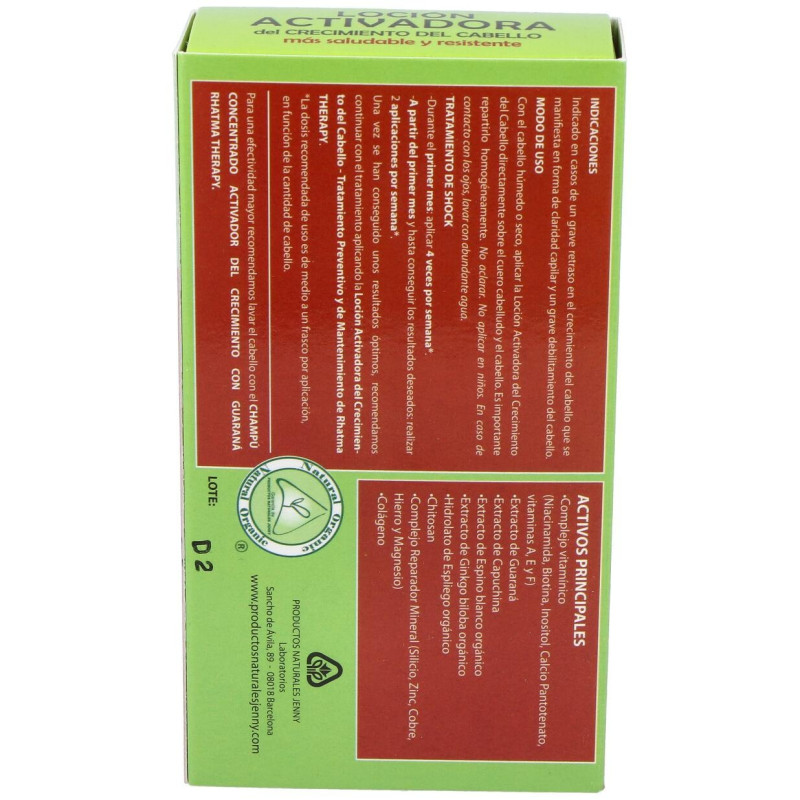 Activador del Crecimiento del Cabello Guarana 4ud - Rhatma