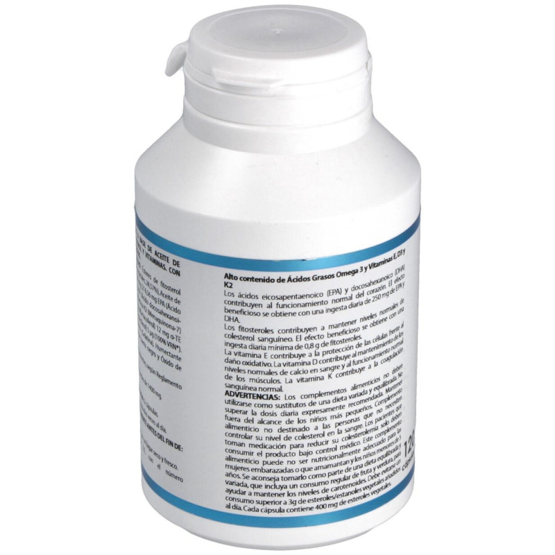 Omega 3 Esteroles Vegetales Vit K2, D3, E 120Cap