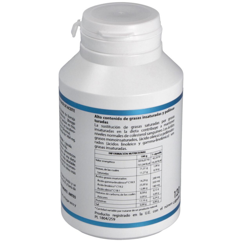 Equisalud Aceite De Borraja Orgánico 1000Mg 120Cáps