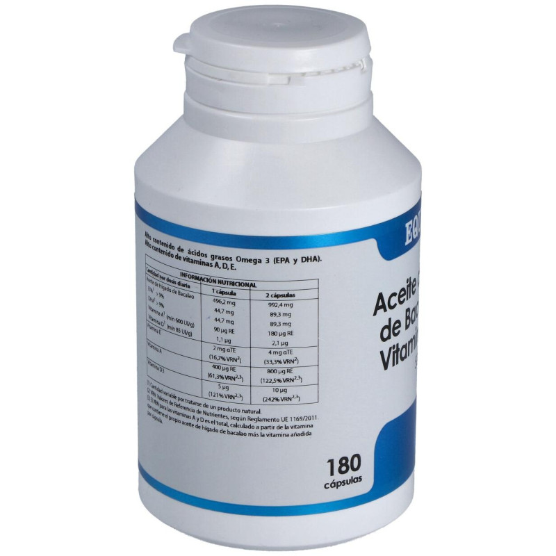 Equisalud Aceite Higado De Bacalao Con Vitaminas Ade 500Mg 180 Perlas