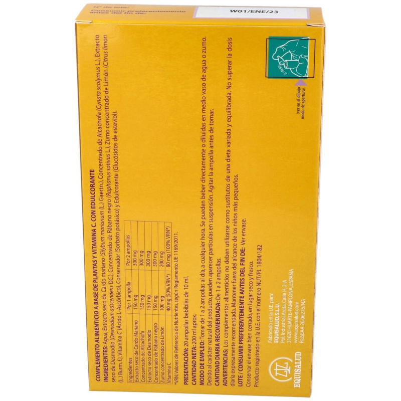 Anpahi Forte Drenador Hepatico 20amp - Equisalud
