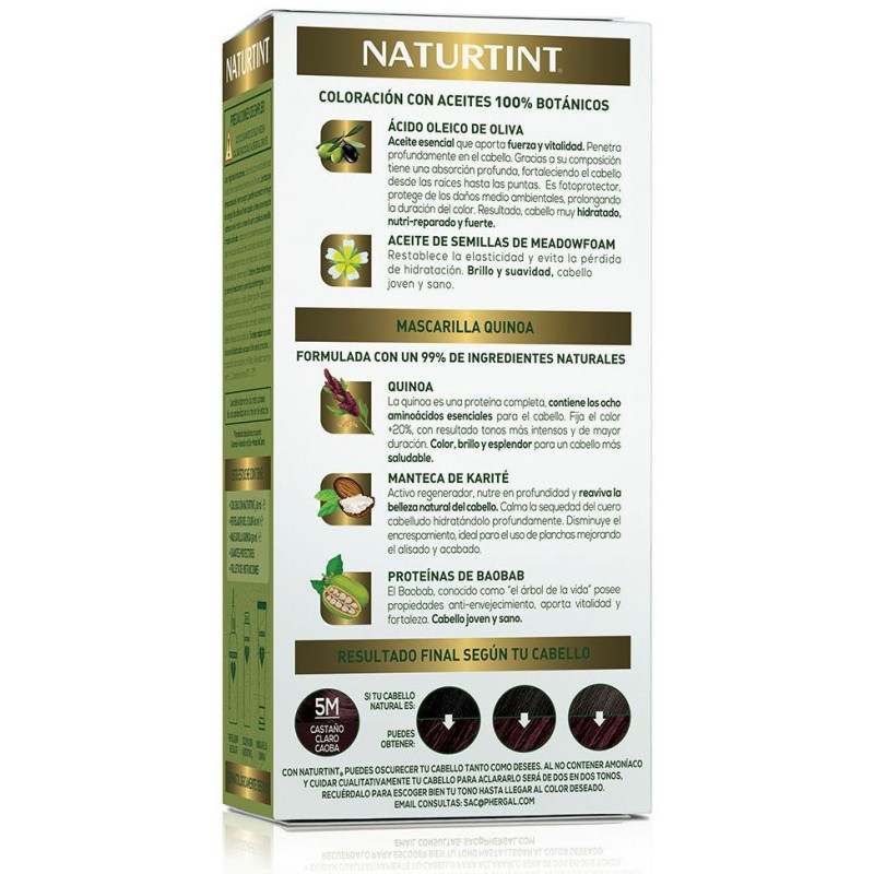Naturtint Coloración Permanente 5M Castaño Claro Caoba 170Ml