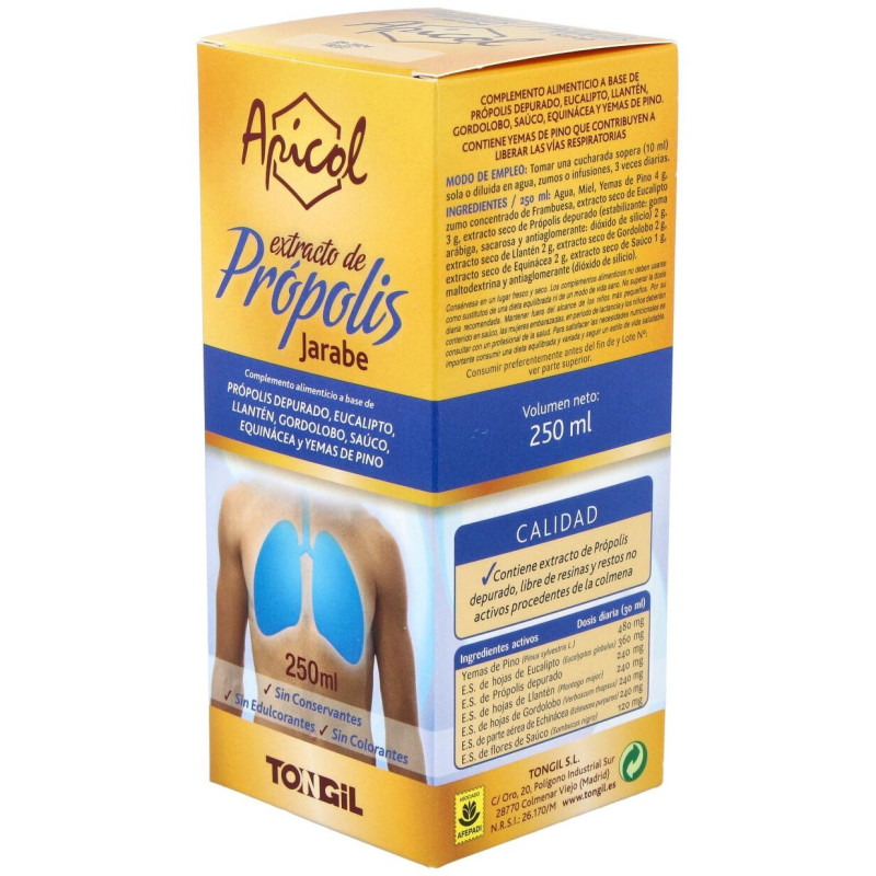 Apicol Extracto Propolis Jarabe 250ml - Tongil