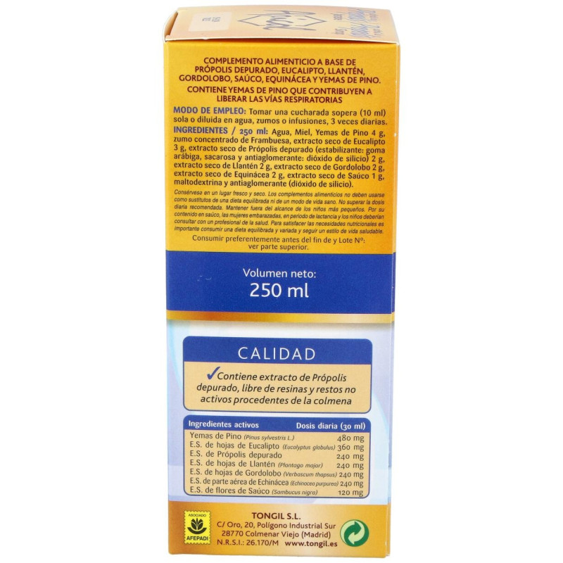 Apicol Extracto Propolis Jarabe 250ml - Tongil